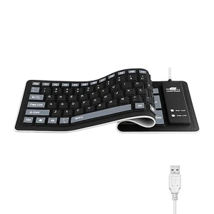 کیبورد ژله‌ ای و انعطاف‌ پذیر مدل Flexible-327 | ضد آب و تاشو 3