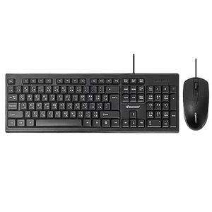 ست کیبورد و ماوس باسیم جرتک مدل Jertech KM160 | اداری، دارای حروف فارسی
