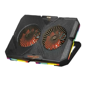 پایه خنک کننده لپ تاپ دی-نت مدل DT-80 همراه با نورپردازی RGB و 2 فن