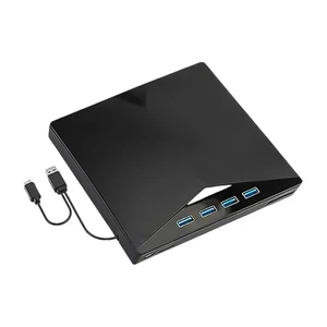 خرید درایو نوری اکسترنال ۷ کاره (DVD-RW، هاب USB و رم‌ریدر) با کابل دوگانه 2