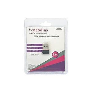 خرید مینی کارت شبکه بی‌سیم (دانگل وای‌فای) Venetolink 300M مدل 802.11N 2