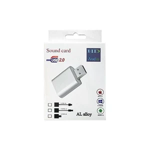 خرید کارت صدا اکسترنال فلزی USB 2.0 مدل AL alloy (صدای مجازی 7.1 کاناله) 2