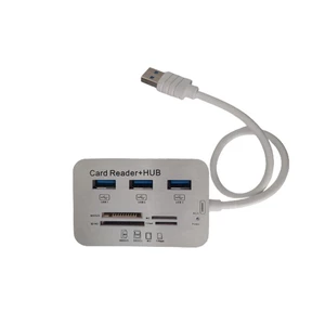 هاب ۳ پورت USB 3.0 و رم ریدر کمبو پرسرعت مدل 043
