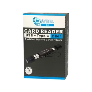رم ریدر و مبدل OTG دو کاره تایپ‌سی و USB بیبل (BAYBEL) مدل R-29