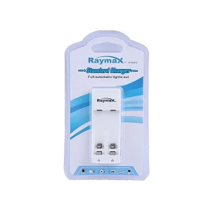 شارژر باتری قلمی و نیم‌قلمی دوتایی Raymax مدل C702V2