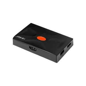 سوئیچ KVM دو پورت HDMI دی‌نت (D-net) همراه با کابل و ریموت سیمی 2