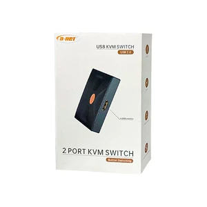 سوئیچ KVM دو پورت HDMI دی‌نت (D-net) همراه با کابل و ریموت سیمی 3