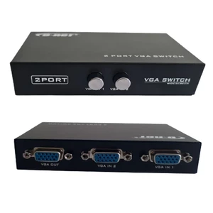 سوئیچ تصویر VGA دو پورت دستی دی‌نت (D-net) بدنه فلزی