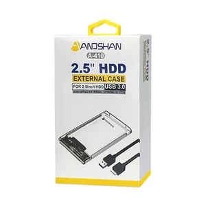 باکس هارد 2.5 اینچی شفاف آنوشان (Andshan) مدل A-410 | قاب شیشه ای USB 3.0 4