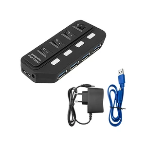 هاب 4 پورت USB 3.0 آداپتوردار مدل VS545 (کلید دار)