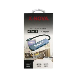 هاب 4 پورت تایپ سی (Type-C) ایکس نووا (X-NOVA) مدل X950 2