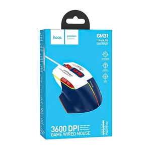 ماوس گیمینگ با سیم هوکو (Hoco) مدل GM31 | دقت 3600 DPI و نورپردازی LED 5