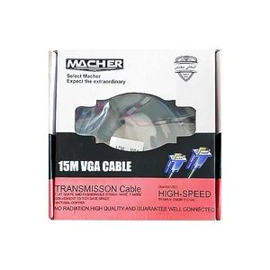 کابل VGA مچر Macher MR-165 مدل 4+3 طول 20 متر | کابل وی‌جی‌ای بیست متری با کیفیت پایدار 2
