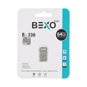 فلش مموری BEXO مدل B-336 | 64 گیگابایت USB 2.0 با بدنه فلزی و ضد آب2
