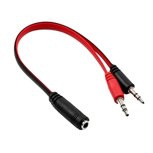 تبدیل هدست 3.5mm تک فیش به دو فیش (میکروفون + صدا)