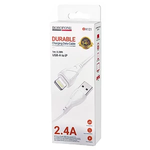 کابل USB به لایتنینگ بروفون مدل BX121 (طول 1 متر) | شارژ سریع 2.4 آمپر2