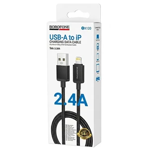 کابل USB به لایتنینگ Borofone BX120 طول 1 متر | شارژ سریع 2.4 آمپر2