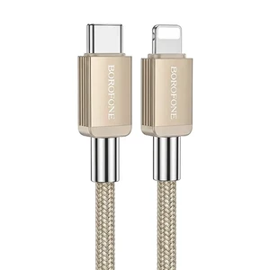 کابل USB-C به لایتنینگ Borofone BX120 (1متر) | توان 27W، شارژ سریع PD
