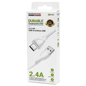 کابل USB به MicroUSB Borofone BX121 طول 1 متر | شارژ سریع 2.4 آمپر2