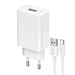 شارژر دیواری بروفون مدل BAS72A QC 18W به همراه کابل Type-C