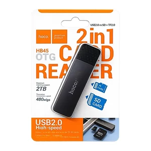 رم ریدر (کارت خوان) دو کاره USB 2.0 هوکو مدل HB45 (پشتیبانی تا 2TB )3