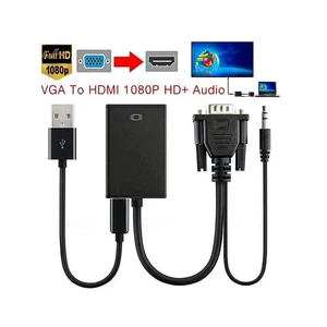 خرید تبدیل VGA به HDMI برق‌دار و صدادار مدل 137 (پشتیبانی از رزولوشن   1080p ) 2