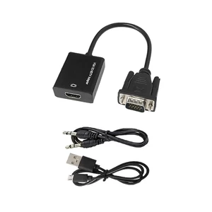 مبدل VGA به HDMI (وی جی ای به اچ دی ام آی) برق‌دار به همراه کابل صدا | ناجی سیستم‌های قدیمی!