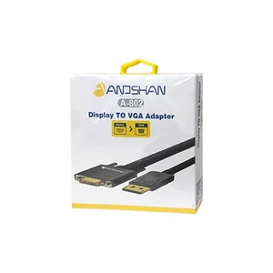 کابل تبدیل DisplayPort به VGA آنوشان مدل A-802 | کانکتور طلایی 2