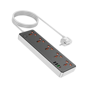 چندراهی برق ۵ خانه و هاب شارژر هوکو (Hoco) مدل AC14A (پورت PD 30W + سه پورت USB) 2