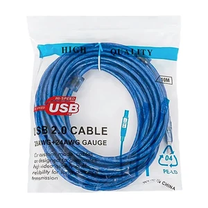 کابل افزایش طول یو اس بی (USB) شیلددار شفاف طول ۱۰ متر2