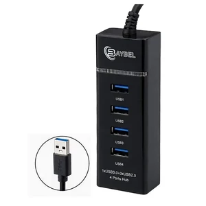 هاب ۴ پورت USB بایبل (BAYBEL) مدل H-92 (ترکیبی USB 3.0 و USB 2.0) طول ۳۰ سانتی‌متر2
