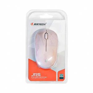 ماوس بی‌ سیم جرتک (Jertech) مدل JR5 رنگ صورتی به همراه دانگل USB2