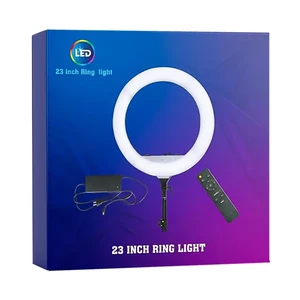 رینگ لایت حرفه‌ای ۲۳ اینچ (۵۸ سانتی‌متر) مدل LED به همراه کیف حمل، ریموت کنترل و آداپتور اختصاصی4