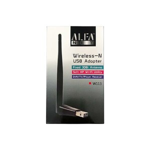کارت شبکه USB بی‌سیم و دانگل وای‌فای آنتن‌دار آلفا نت (ALFA NET) مدل W1132