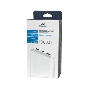 شارژر همراه (پاوربانک) 10000 میلی‌آمپر ریواکیس (Rivacase) مدل VA2137 | توان 10 وات و خروجی هوشمند3