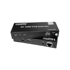 مبدل و اکستندر 120 متری KVM HDMI مدل 4K (انتقال تصویر و USB روی کابل شبکه)