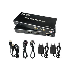 اکستندر و توسعه‌دهنده شبکه KVM HDMI طول  60  متر | انتقال تصویر و موس/کیبورد