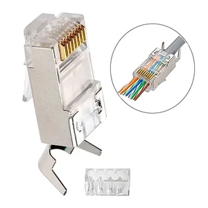 سوکت شبکه CAT7 SFTP شانه‌دار ته‌باز (Open End) - بسته ۲۰ عددی