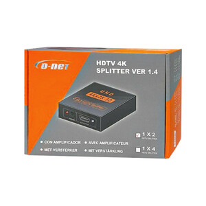 اسپلیتر HDMI دو پورت دی‌نت مدل 1x2 | سیگنال اسپلیتر 4K UHD با آمپلیفایر 3