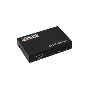 اسپلیتر HDMI چهار پورت 1x4 نسخه 1.4 | فول اچ‌دی 1080P سه‌بعدی با آمپلیفایر و آداپتور