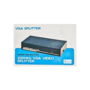 اسپلیتر VGA دو پورت مدل 2002 | 200MHz آداپتوردار با بدنه فلزی 3