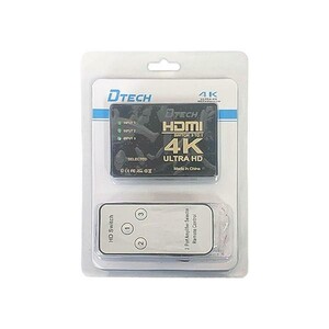 سوئیچ HDMI سه پورت 4K دیتک | DTECH سوئیچ 3 به 1 با ریموت کنترل 2