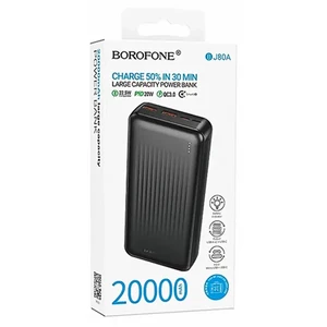شارژر همراه (پاوربانک) فست شارژ بروفون مدل BJ80A ظرفیت 20000 میلی‌آمپر ساعت توان 22.5 وات6