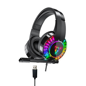 هدست گیمینگ (مخصوص بازی) مدل G505 با صدای 7.1 کاناله و نورپردازی RGB پورت USB