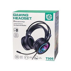 هدست گیمینگ (مخصوص بازی) مدل T906 با صدای 7.1 کاناله و نورپردازی RGB پورت USB