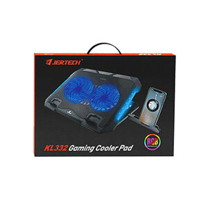 پایه خنک کننده (کولپد) لپ تاپ 2 فن RGB جرتک (Jertech) مدل KL332 همراه با استند موبایل