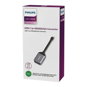 مبدل تایپ سی به HDMI و VGA فیلیپس مدل SWR1607AM/93 (تبدیل کمبو)
