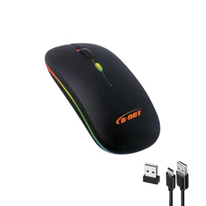 ماوس بی‌سیم و بلوتوثی شارژی دی‌نت مدل DT-988 با طراحی اسلیم