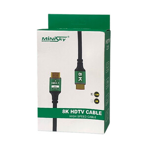 کابل تصویر HDMI 8K مینی‌اسکای (Minisky) نسخه 2.1 طول 1.5 متر (19+1  پین)