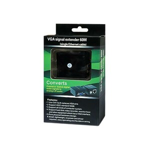 مبدل اکستندر افزایش طول کابل VGA تا  60  متر تحت شبکه (LAN)